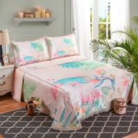 唛乐斯冰丝席凉席冰丝枕套 加厚蕾丝冰凉席子 床单式可水洗凉席 吸湿透气夏凉席三件套