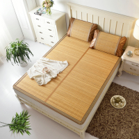 吉岳Giyou竹席 头层竹青凉席 反面线草凉席 双面可用夏凉席三件套 冰丝枕套