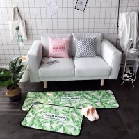 九氏Joesh地垫 网红植物印花地垫飘窗垫防水防滑垫 客厅进门垫浴室垫 可订做尺寸垫子