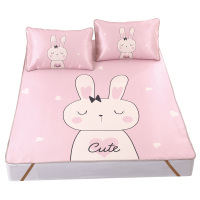 唛乐斯MALLAS时尚大版印花冰丝席 4D蜂窝设计 舒适透气凉席三件套