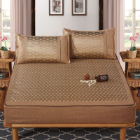 吉岳Giyou冰藤床笠凉席三件套 光滑平整席面 加宽橡胶松紧带 全包型床笠凉席