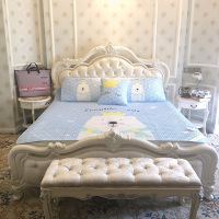 吉岳（Giyou） 天丝软席 大版印花绗缝天丝席 凉席空调软席防滑凉席 夹棉绗缝 冰丝席三件套