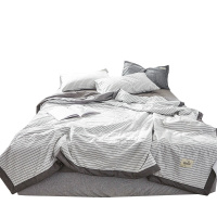 唛乐斯MAallas全棉水洗夏被柔软亲肤健康色织工艺透气包边牢固耐用时尚简约夏被