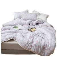 唛乐斯Mallas新款臻肤棉绒被子羊羔绒边设计 手感细腻恒温舒适纤维健康