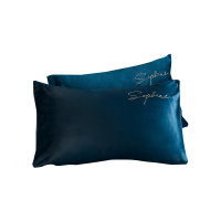 唛乐斯Mallas简单生活双面水晶绒绣花款单枕套 甄选舒适水晶绒面料