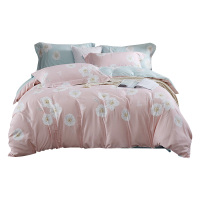 吉岳(Giyou)天丝磨毛印花田园风加厚单双人床四件套