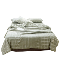 九氏(JOESH)水洗色织麻棉空调薄被芯单双人夏被多件套