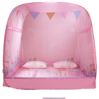 吉岳(Giyou)加密加厚蒙古包蚊帐免安装1.5米1.8m双人床家用1.2米单人宿舍