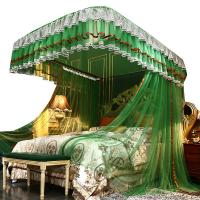 唛乐斯Mallas欧式三开门导轨蚊帐 加密帐纱 百褶蕾丝花边设计 可升降导轨蚊帐