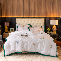 唛乐斯Mallas整张新疆棉花填充被子被芯精美宽边包边活性印花立体绗缝棉花冬被子