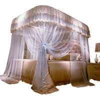 吉岳Giyou新款双层导轨浪漫主义层叠式蕾丝边独立空间防蚊帐