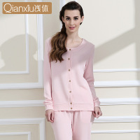 浅休加厚家居服春秋季新款睡衣 时尚休闲家居服套装 棉质家居服