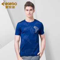爱登堡男士短袖T恤 夏季新款 青年圆领印花短T 休闲短袖T恤衫男潮