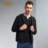 Edenbo/爱登堡男装春季新款夹克男青年连帽修身卫衣男上衣外套男