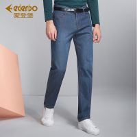 Edenbo/爱登堡男装春季新款牛仔裤男修身直筒休闲牛仔裤长裤子男
