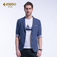 Edenbo/爱登堡男士薄单西2017春秋装青年时尚半袖西服便服男潮