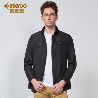 爱登堡时尚修身休闲服薄夹克男上衣中青年男士外套茄克男青年修身