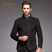 Edenbo/爱登堡2017冬季新款男外套英伦时尚立领呢子派克男正品