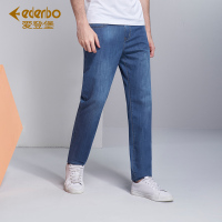 Edenbo/爱登堡夏季新款时尚修身牛仔裤男青年直筒宽松牛仔长裤男
