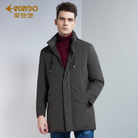 爱登堡男装羽绒服男青年中长款冬季新款加厚保暖潮流羽绒外套男