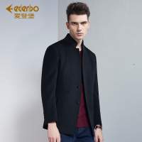 爱登堡男装新款毛呢大衣男青年秋冬加厚保暖修身夹克上衣外套男潮