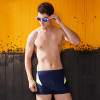 OOK运动达人深蓝色时尚平角泳裤