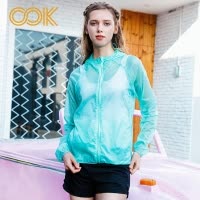 OOK草绿色轻薄户外沙滩防晒连帽比基尼罩衫