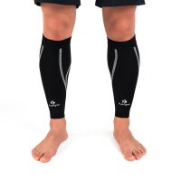 狂迷护小腿运动跑步装备护具男女透气压缩护腿套（一对装）