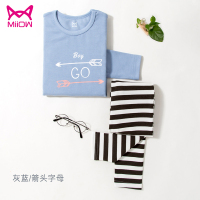 猫人儿童秋衣秋裤男童中大童纯棉内衣套装小孩秋冬保暖家居服睡衣