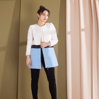 奥伦提(ORITICK)毛呢外套拼色中长款