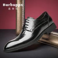 法国品牌芭步仕Burbupps 男士新款真皮商务正装时尚皮鞋