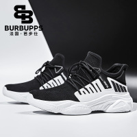 Burbupps/法国芭步仕透气运动鞋男跑步白色老爹潮鞋小白鞋男