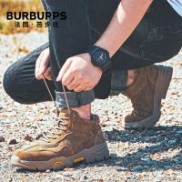 Burbupps/法国芭步仕户外马丁靴男低帮工装靴英伦风百搭韩版男鞋潮鞋子