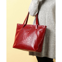 2018春季新款欧美时尚女包鳄鱼纹大包托特包手提包单肩包斜挎包