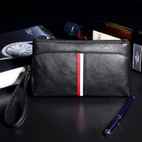 2018新款男士手包信封包男手拿包 拉链暗袋大容量手拿包 多袋
