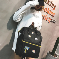 GSQ古思奇双肩包 女包大夹扣徽章双肩包女包学院风中学生书包休闲双肩手提女包