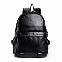双肩包男士背包韩版旅行包简约时尚潮流皮质休闲电脑包学生书