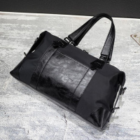 古思奇轻商务男士横款公文包简约出差单肩包文件电脑包时尚拼接男包L2096