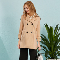 依尚街区chic早秋上衣慵懒原宿风女2018秋新款气质中长款风衣潮