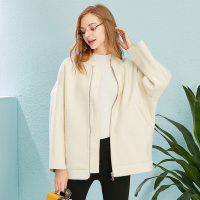 依尚街区韩风chic上衣女2018秋新款樱田川岛长袖韩版宽松外套潮