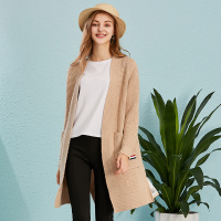 依尚街区原宿毛衣外套女2018秋新款宽松百搭长袖开衫中长款上衣