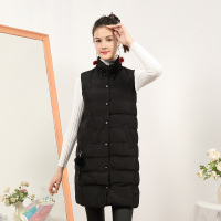 依尚街区chic马甲女2018冬季新款时尚百搭纯色韩范中长款棉服潮