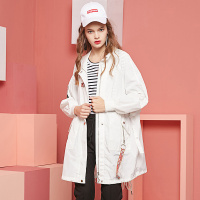 依尚街区欧洲站春装新款亮片天鹅刺绣图案防晒衣2019洋气外套潮