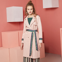 依尚街区小香风上衣外套女2019新款时尚韩版修身显瘦名媛风衣潮