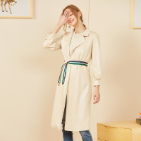 依尚街区小香风上衣外套女中长款2019春新款时尚百搭名媛风衣潮