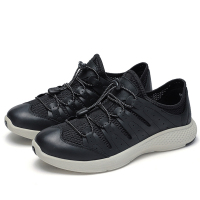 骆驼男鞋2020春季日常休闲鞋男透气牛皮拼接网布鞋轻盈防滑户外鞋