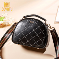 柏雅图（boyatu）单肩包女2019新款韩版潮牛皮手提小包时尚宽肩带斜挎女包