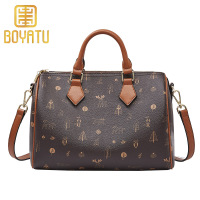 柏雅图(boyatu)2019新款包包女时尚潮流单肩包女印花斜挎手提包包女
