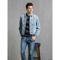 LEE 男款牛仔夹克 L15061AM72BZ