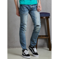 LEE 男装蓝色中腰修身牛仔裤 LMS706Y791BJ
